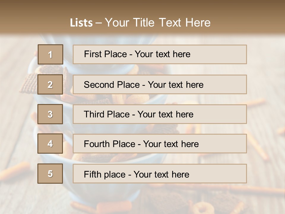 Salty Crunchy Wooden Table PowerPoint Template