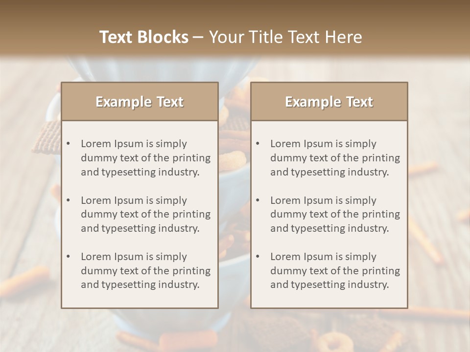 Salty Crunchy Wooden Table PowerPoint Template