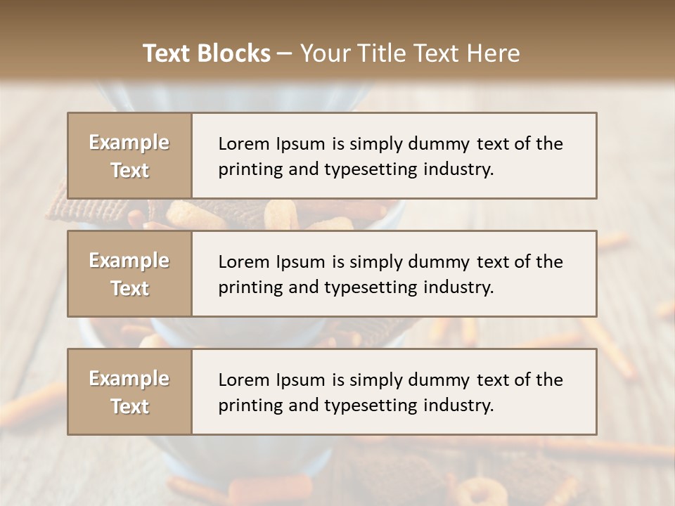 Salty Crunchy Wooden Table PowerPoint Template