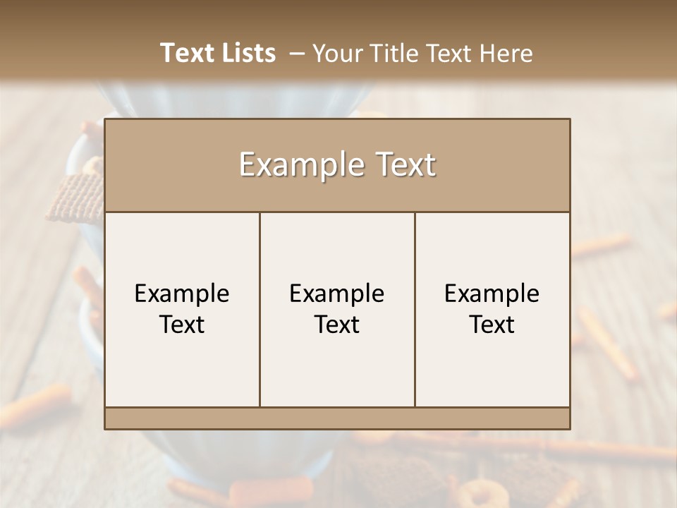 Salty Crunchy Wooden Table PowerPoint Template