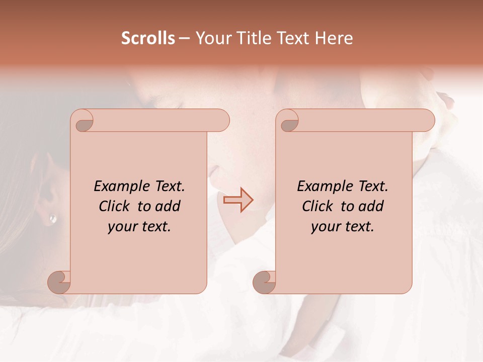A Man And A Woman Embracing Each Other PowerPoint Template