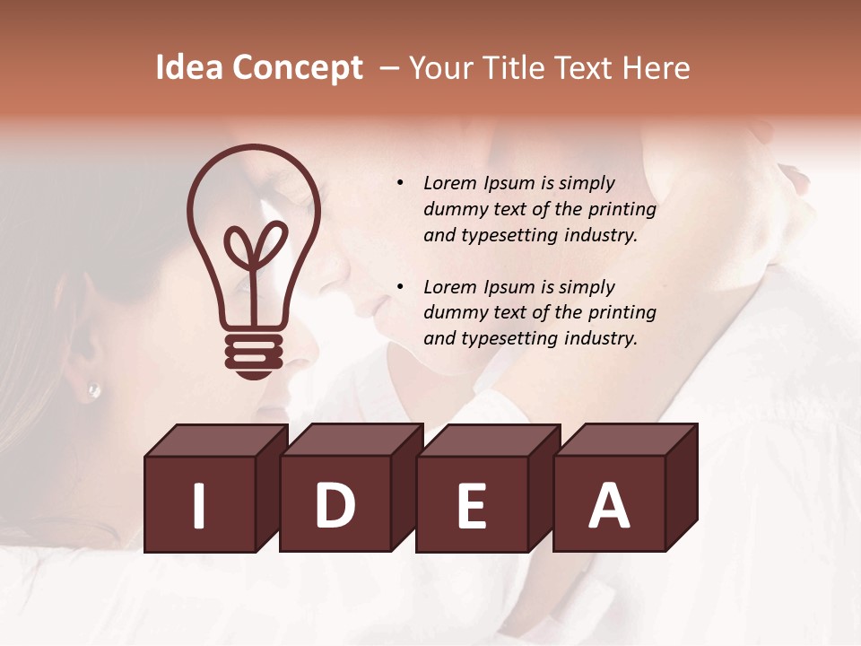 A Man And A Woman Embracing Each Other PowerPoint Template
