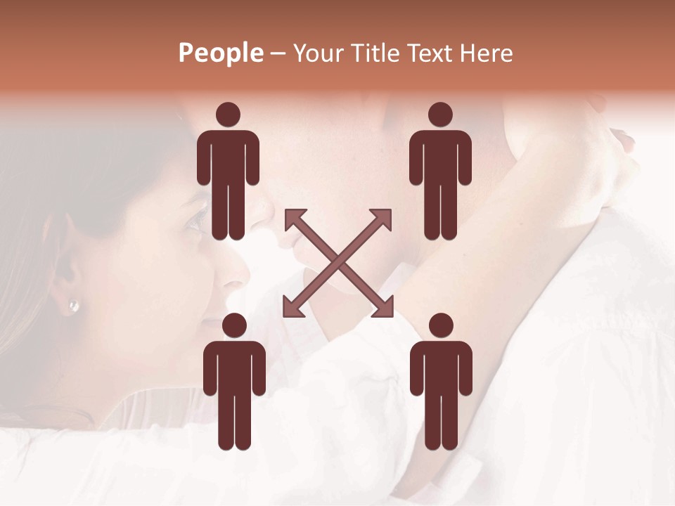 A Man And A Woman Embracing Each Other PowerPoint Template