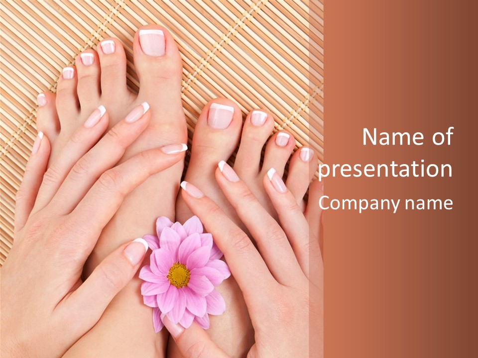 People Legs Pedicure PowerPoint Template