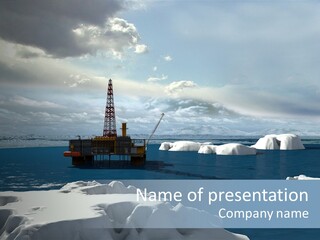 Well Warming Rig PowerPoint Template