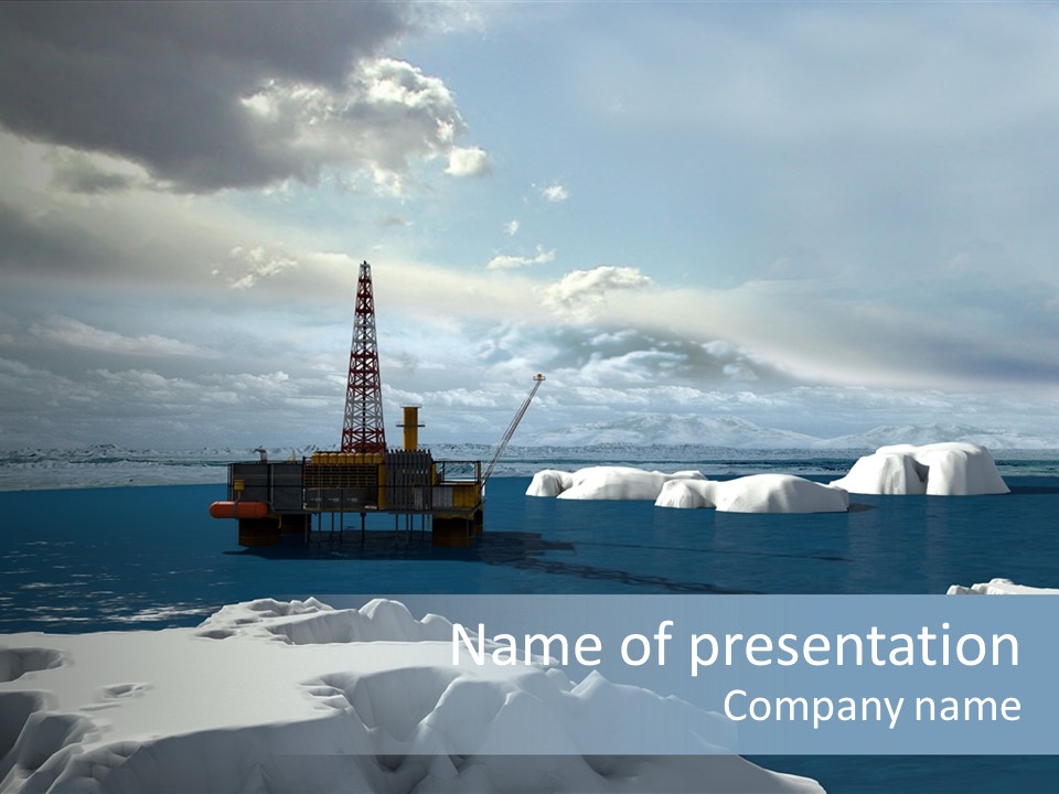 Well Warming Rig PowerPoint Template