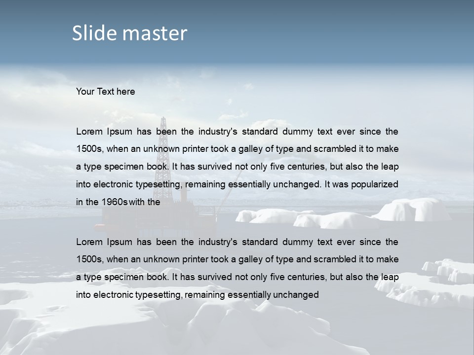 Well Warming Rig PowerPoint Template