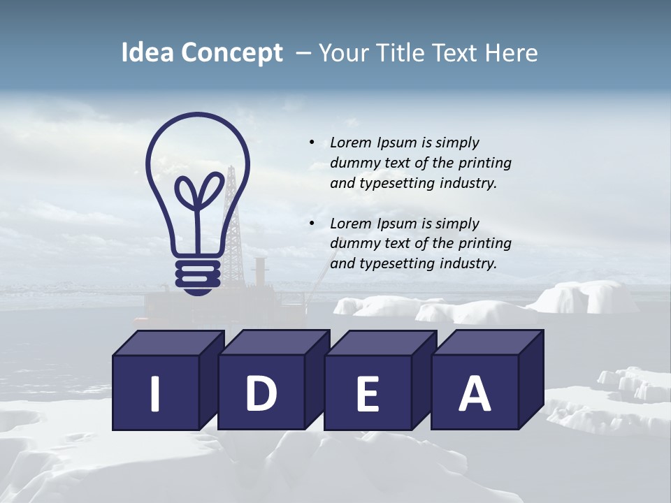 Well Warming Rig PowerPoint Template