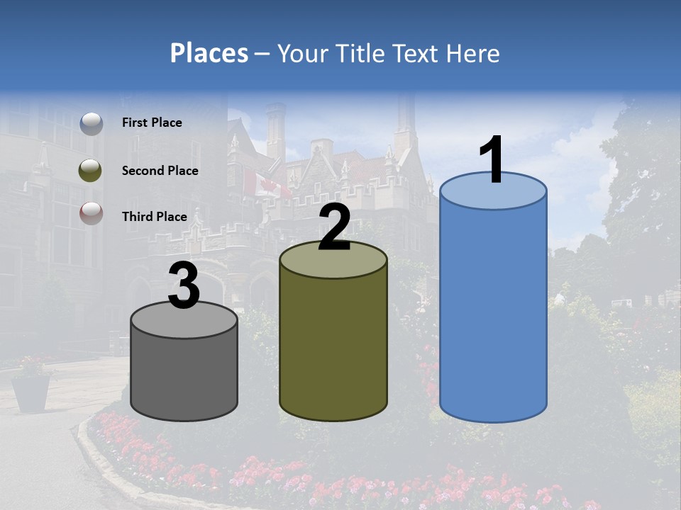 Castle Flowers Casa Loma PowerPoint Template