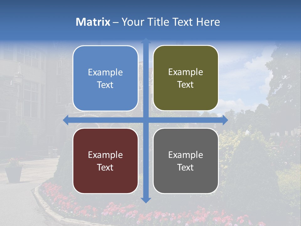 Castle Flowers Casa Loma PowerPoint Template