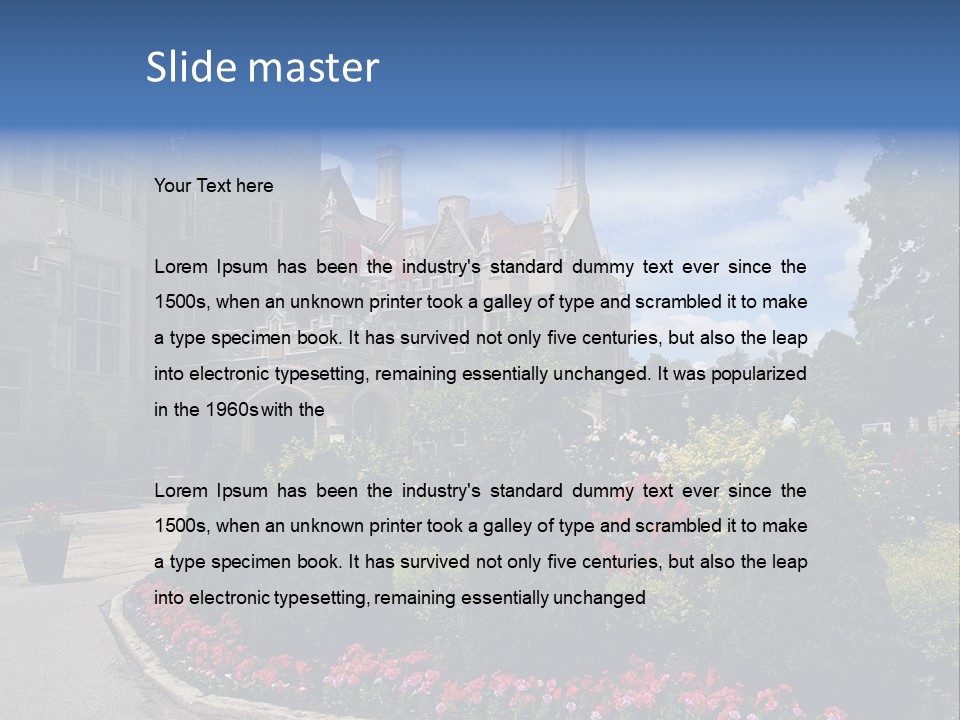 Castle Flowers Casa Loma PowerPoint Template