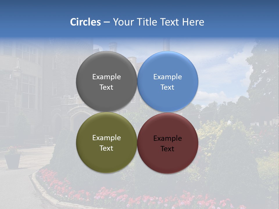 Castle Flowers Casa Loma PowerPoint Template