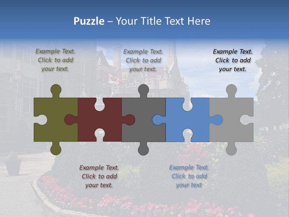 Castle Flowers Casa Loma PowerPoint Template