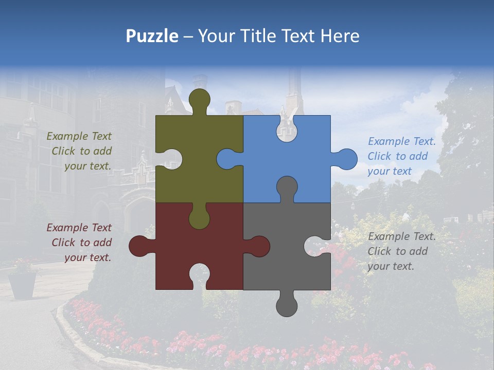 Castle Flowers Casa Loma PowerPoint Template