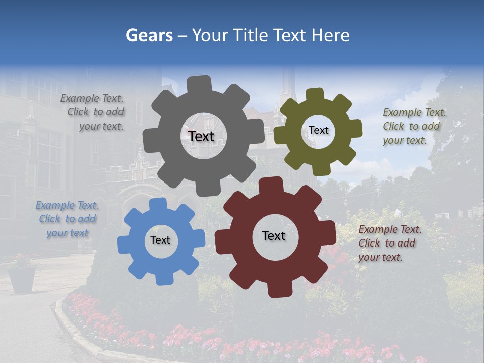 Castle Flowers Casa Loma PowerPoint Template