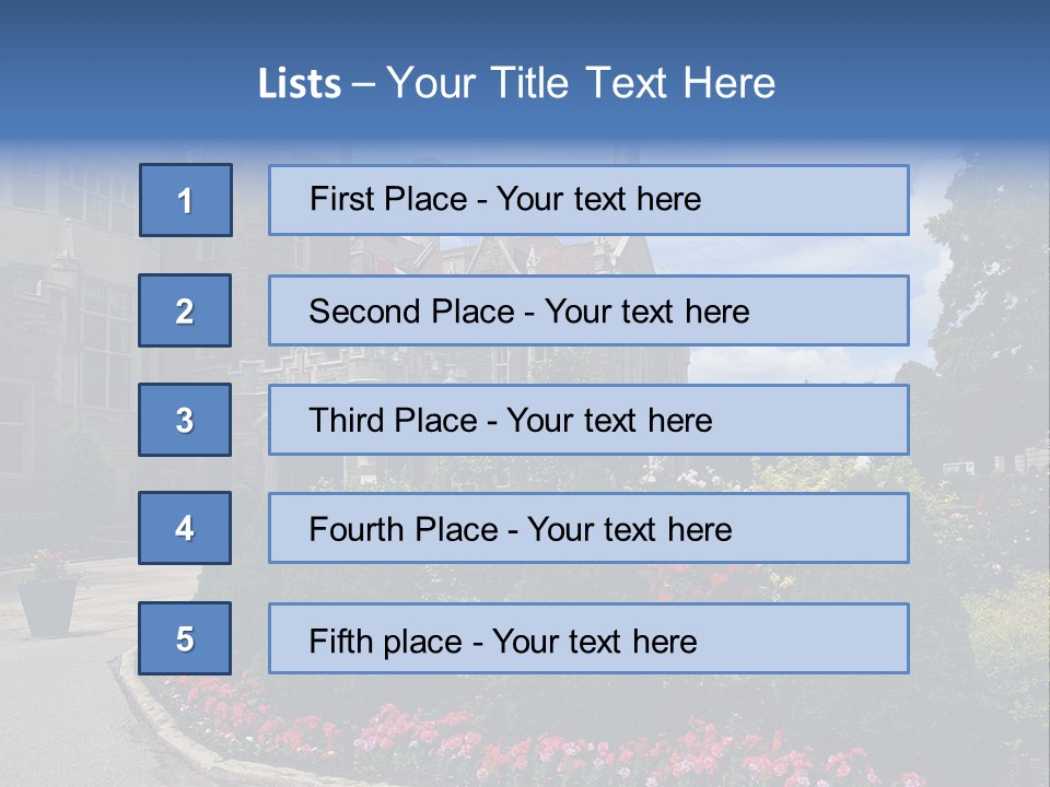 Castle Flowers Casa Loma PowerPoint Template