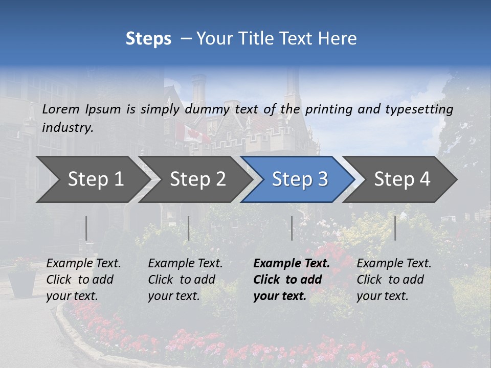 Castle Flowers Casa Loma PowerPoint Template
