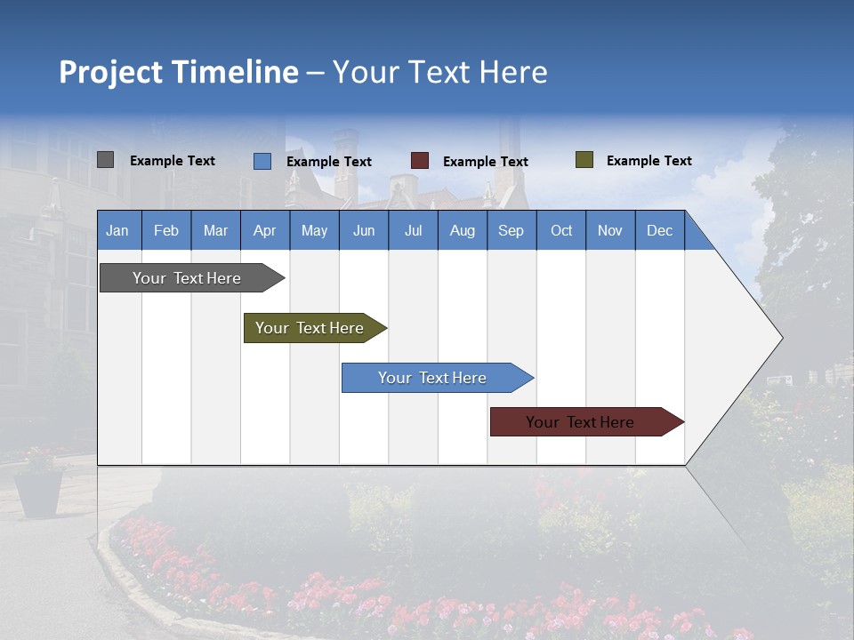 Castle Flowers Casa Loma PowerPoint Template