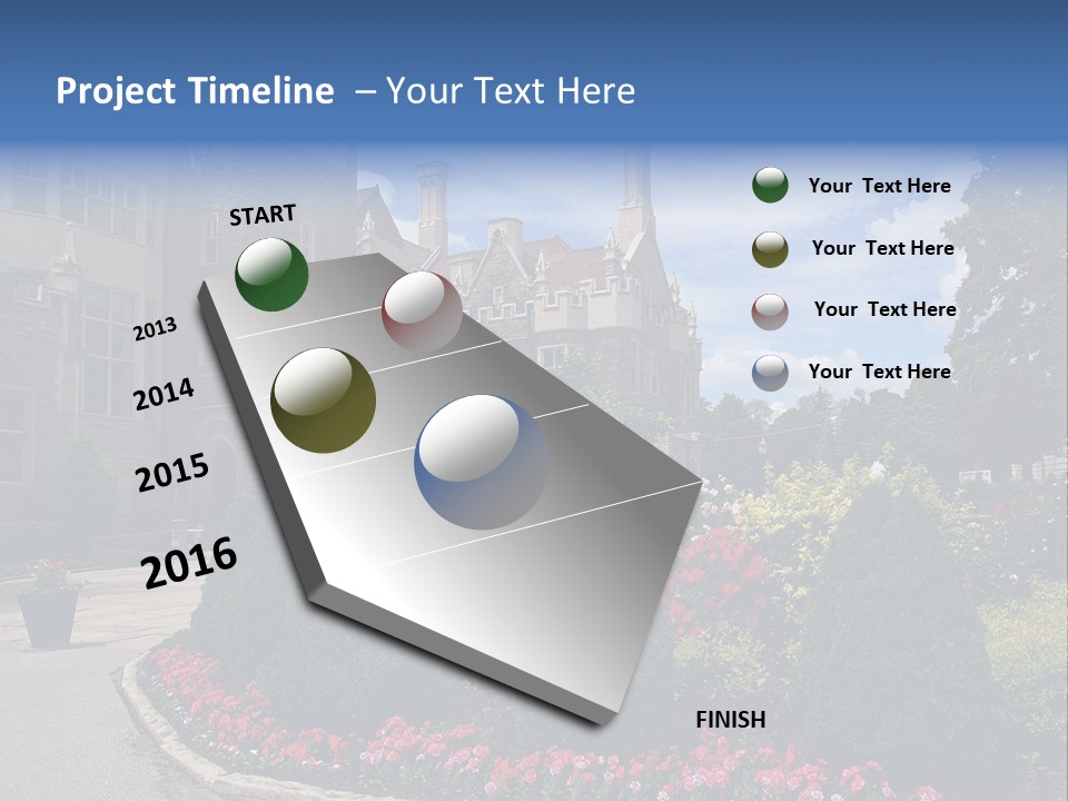 Castle Flowers Casa Loma PowerPoint Template