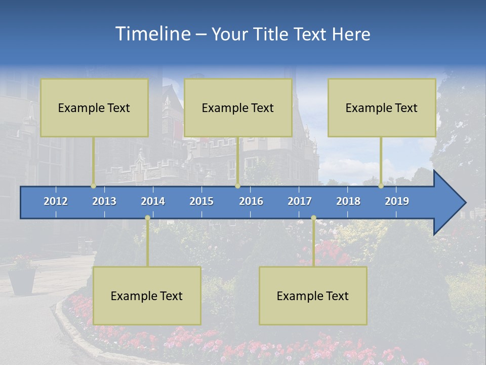 Castle Flowers Casa Loma PowerPoint Template