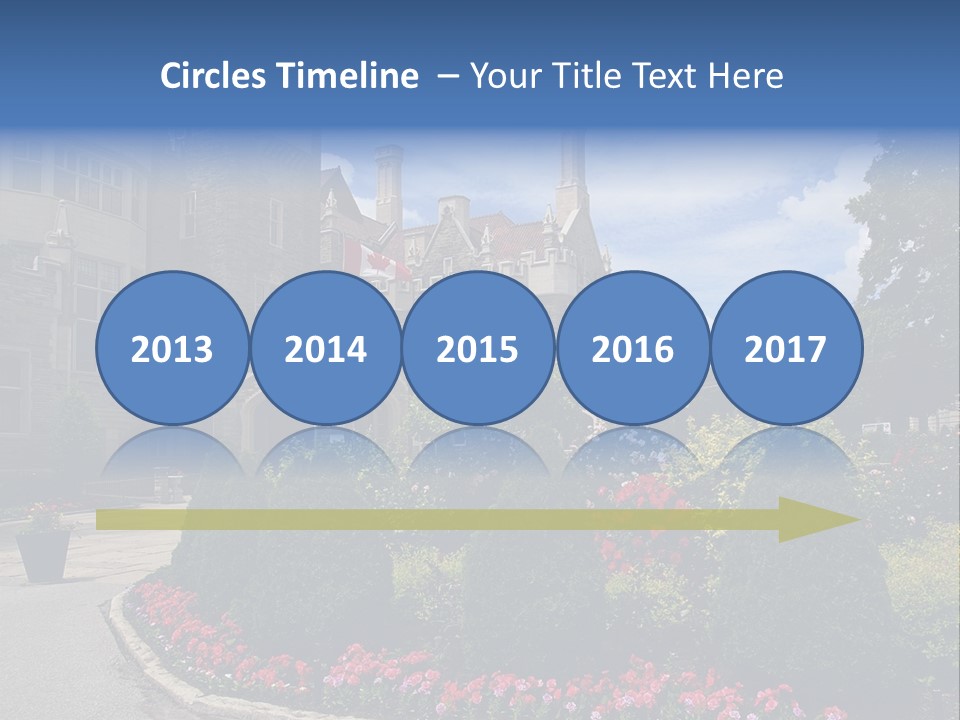 Castle Flowers Casa Loma PowerPoint Template