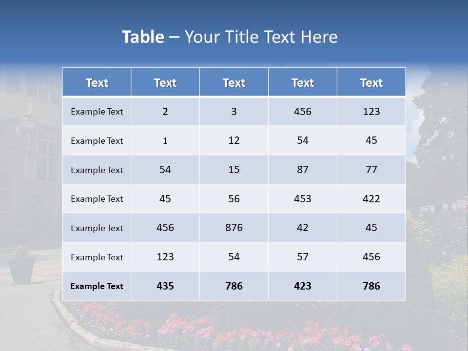 Castle Flowers Casa Loma PowerPoint Template