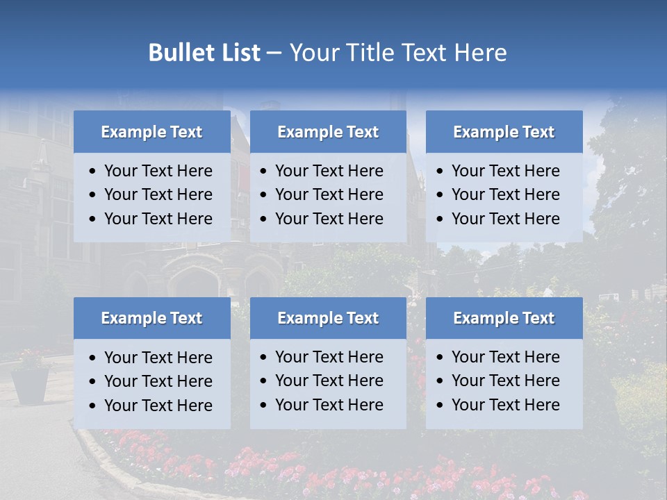 Castle Flowers Casa Loma PowerPoint Template