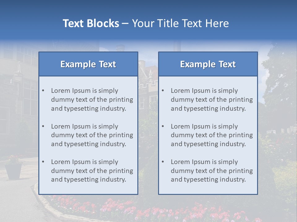 Castle Flowers Casa Loma PowerPoint Template