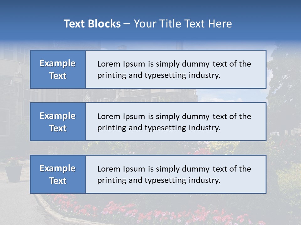 Castle Flowers Casa Loma PowerPoint Template