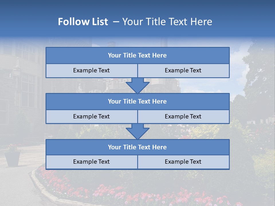Castle Flowers Casa Loma PowerPoint Template