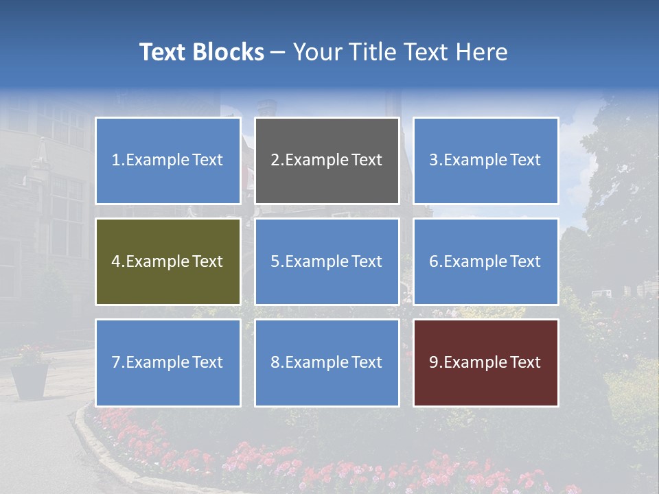 Castle Flowers Casa Loma PowerPoint Template