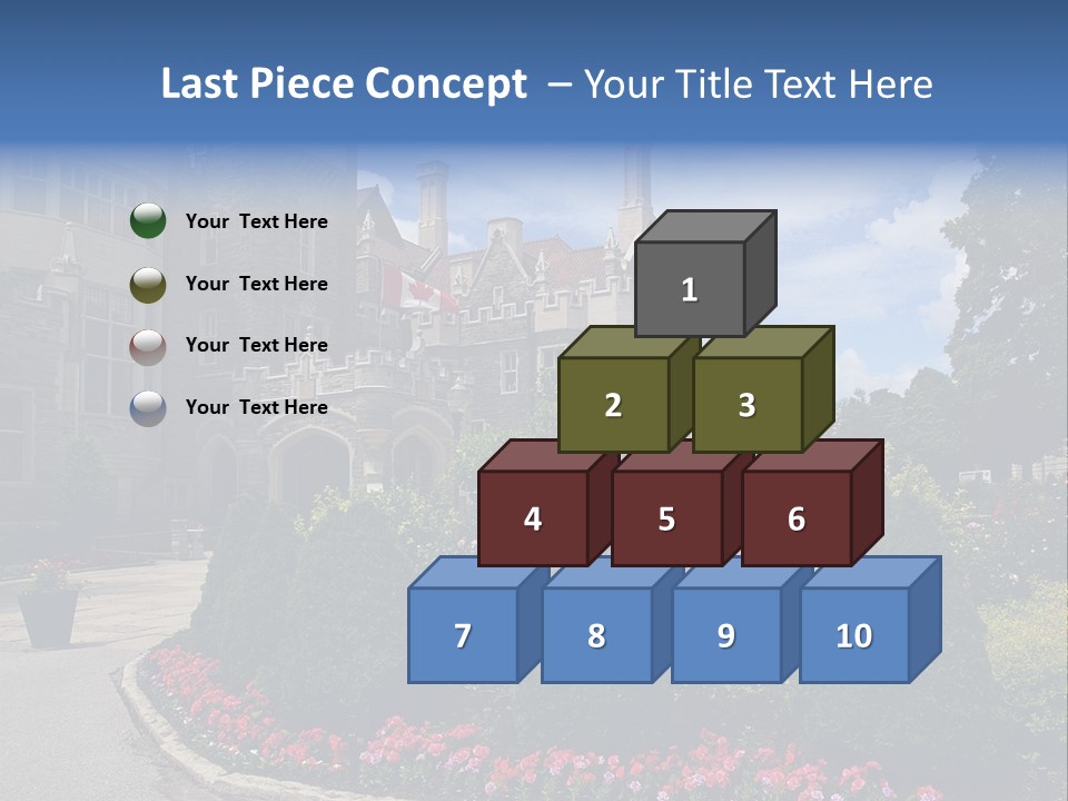Castle Flowers Casa Loma PowerPoint Template