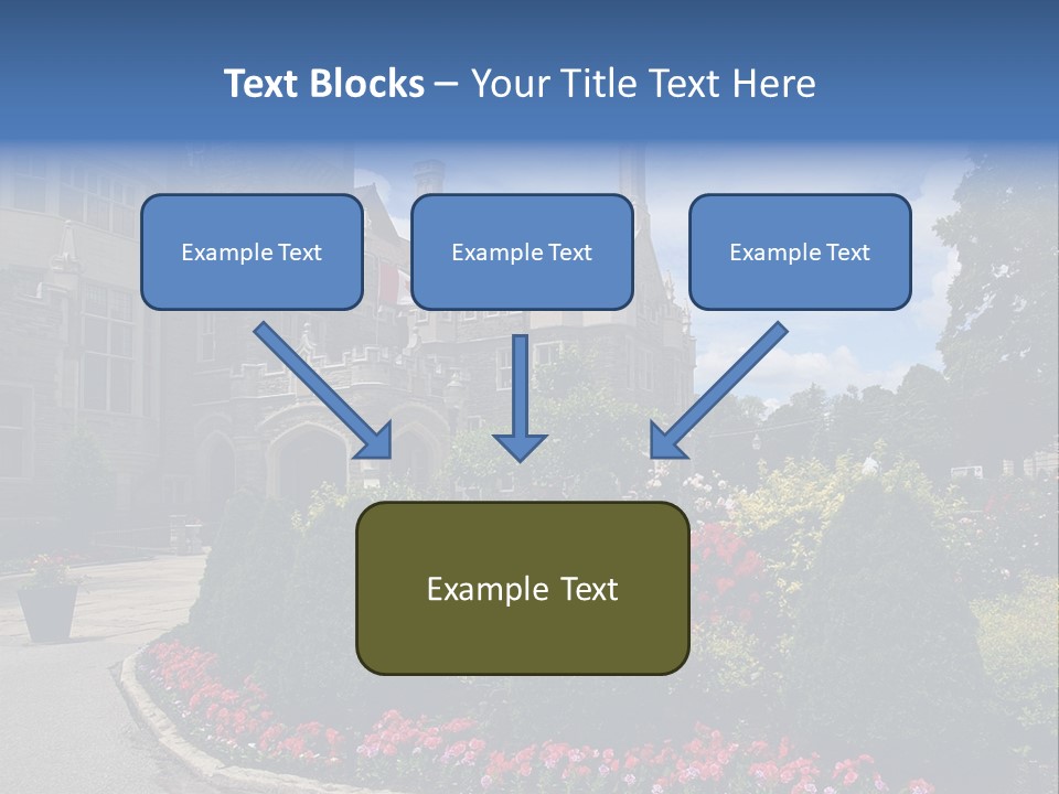 Castle Flowers Casa Loma PowerPoint Template