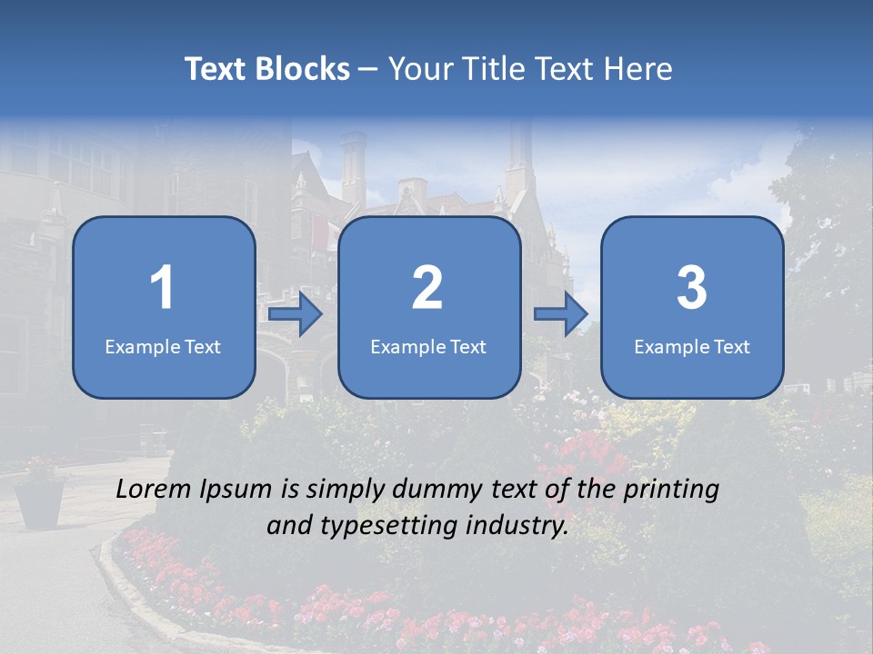Castle Flowers Casa Loma PowerPoint Template