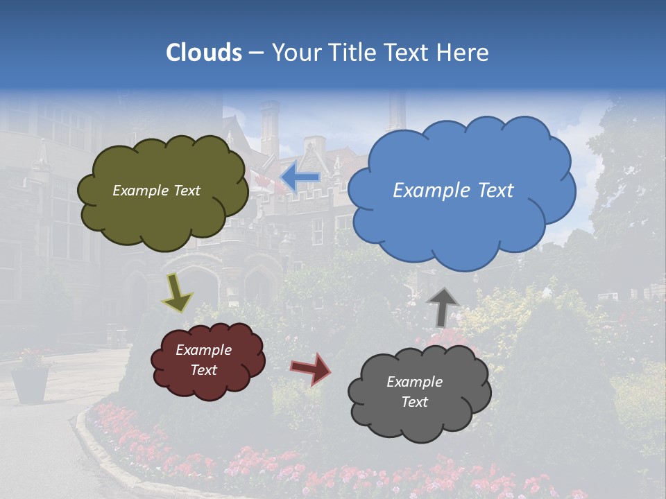 Castle Flowers Casa Loma PowerPoint Template