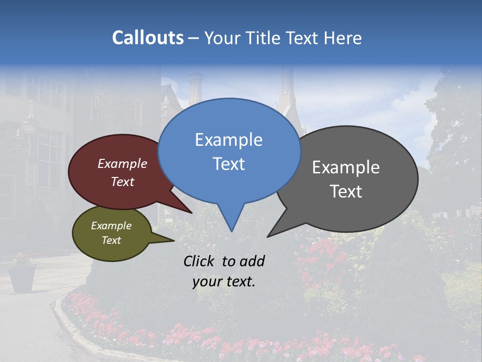 Castle Flowers Casa Loma PowerPoint Template