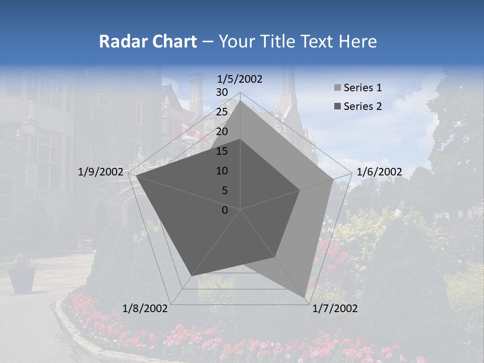 Castle Flowers Casa Loma PowerPoint Template