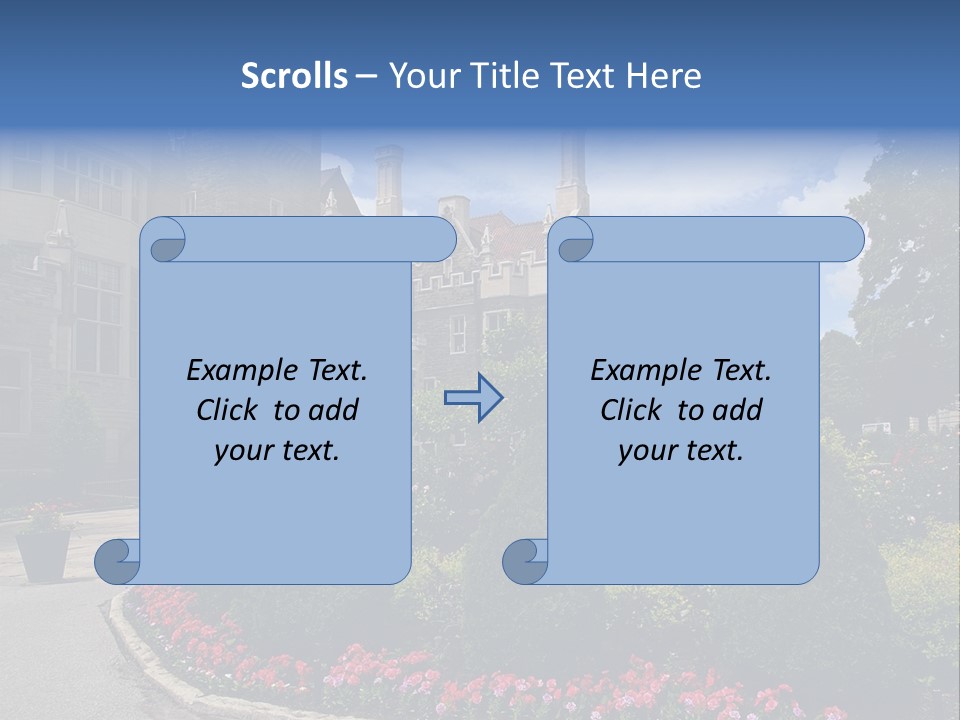 Castle Flowers Casa Loma PowerPoint Template