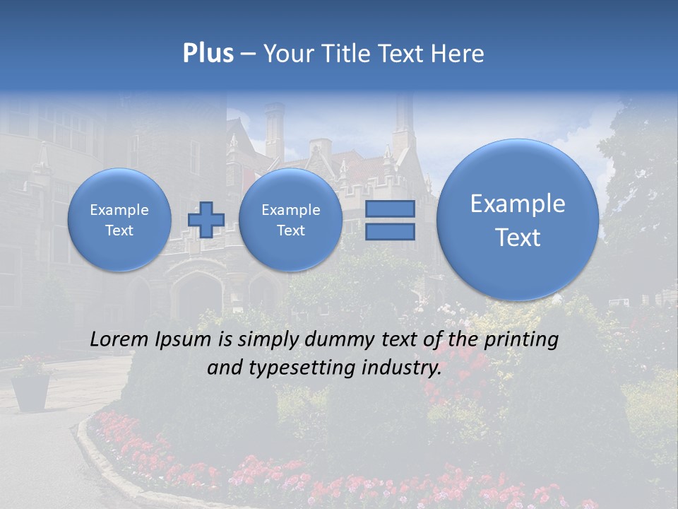 Castle Flowers Casa Loma PowerPoint Template