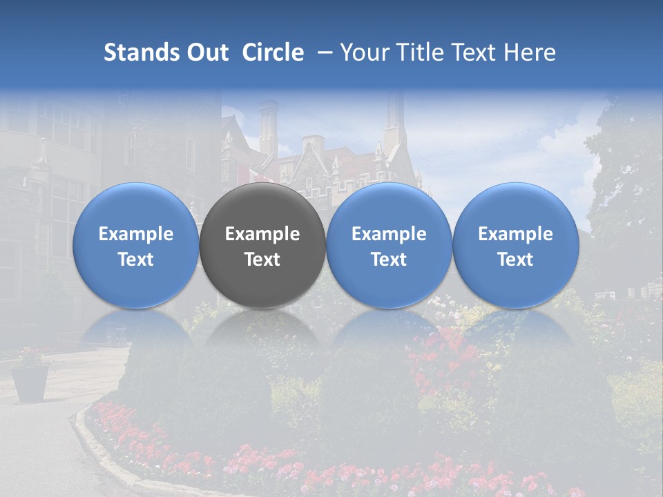 Castle Flowers Casa Loma PowerPoint Template