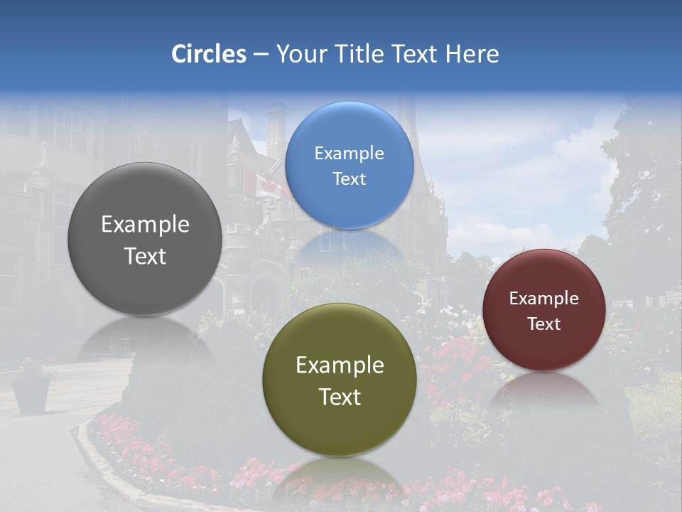 Castle Flowers Casa Loma PowerPoint Template