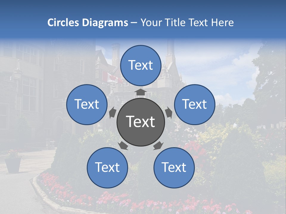 Castle Flowers Casa Loma PowerPoint Template