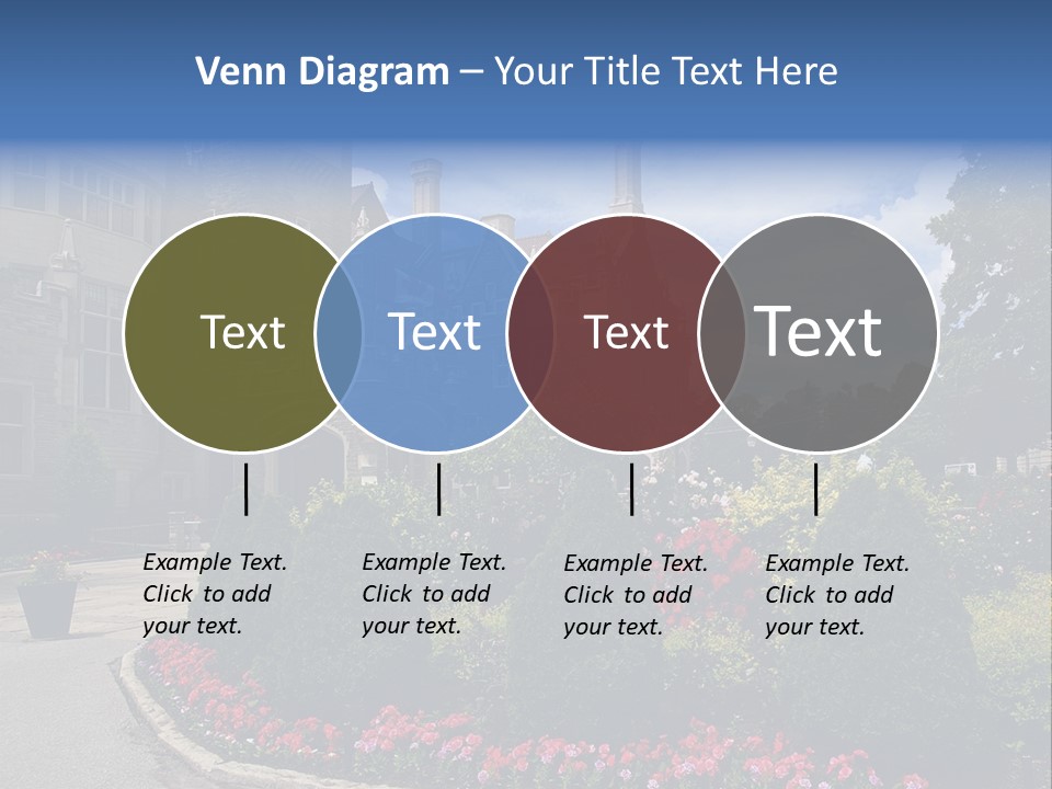 Castle Flowers Casa Loma PowerPoint Template