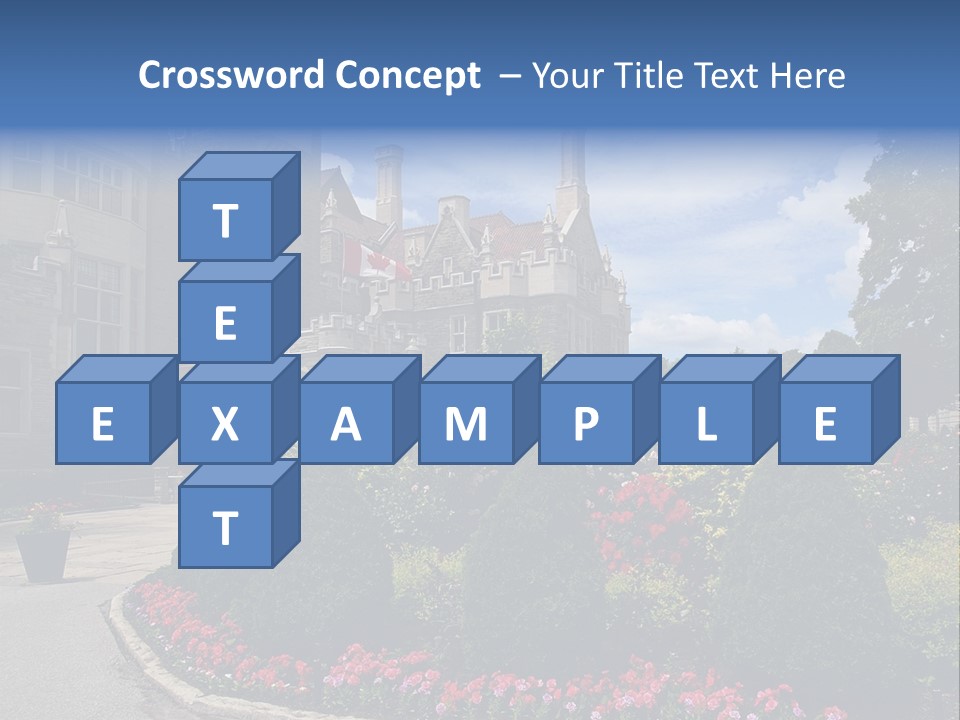 Castle Flowers Casa Loma PowerPoint Template