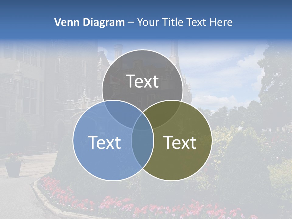 Castle Flowers Casa Loma PowerPoint Template