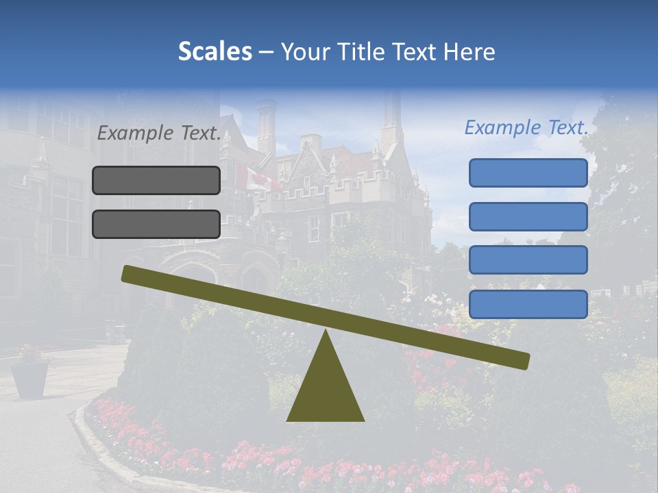 Castle Flowers Casa Loma PowerPoint Template