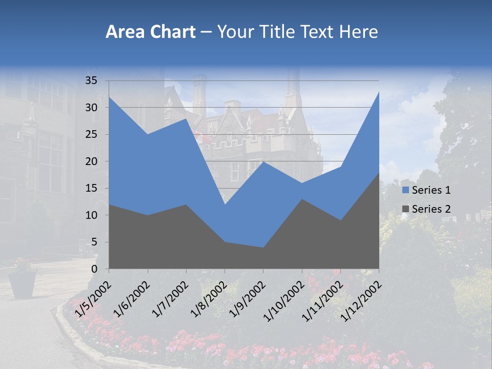 Castle Flowers Casa Loma PowerPoint Template