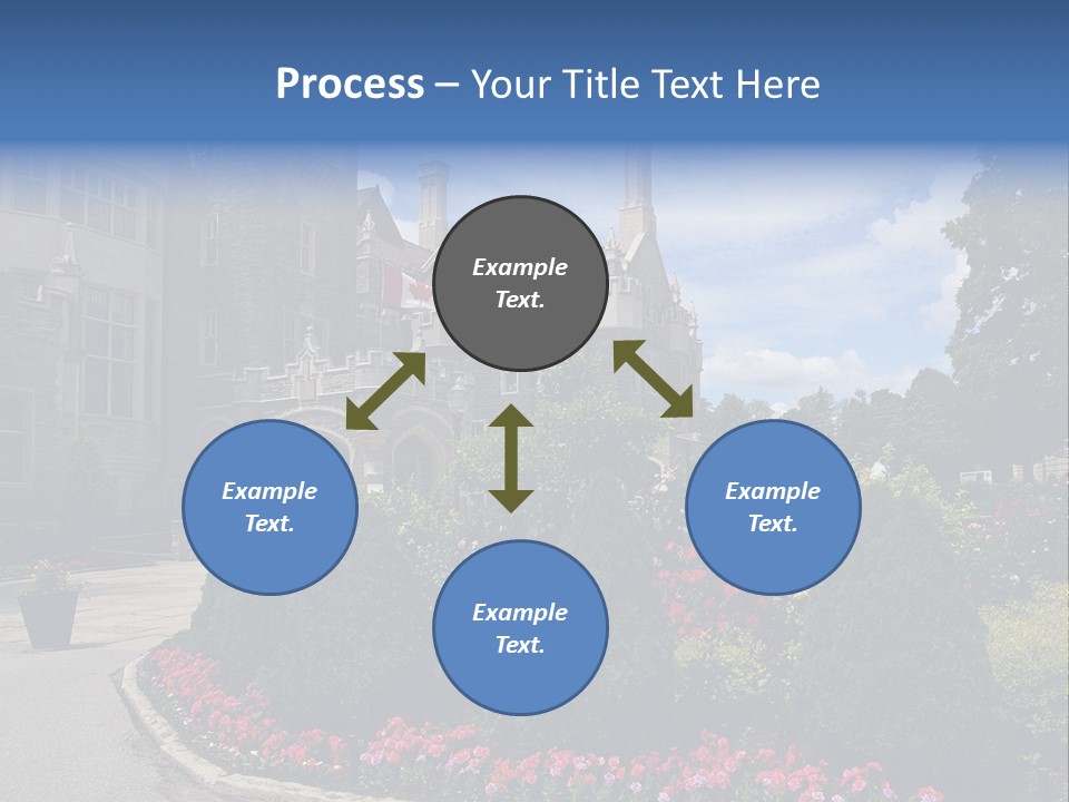 Castle Flowers Casa Loma PowerPoint Template