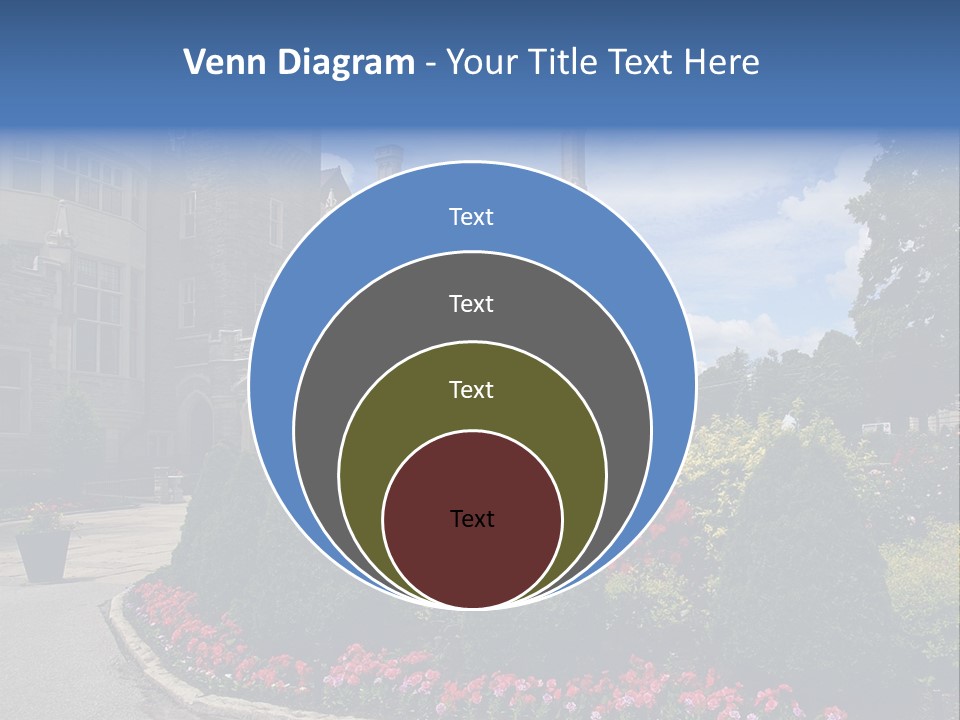Castle Flowers Casa Loma PowerPoint Template