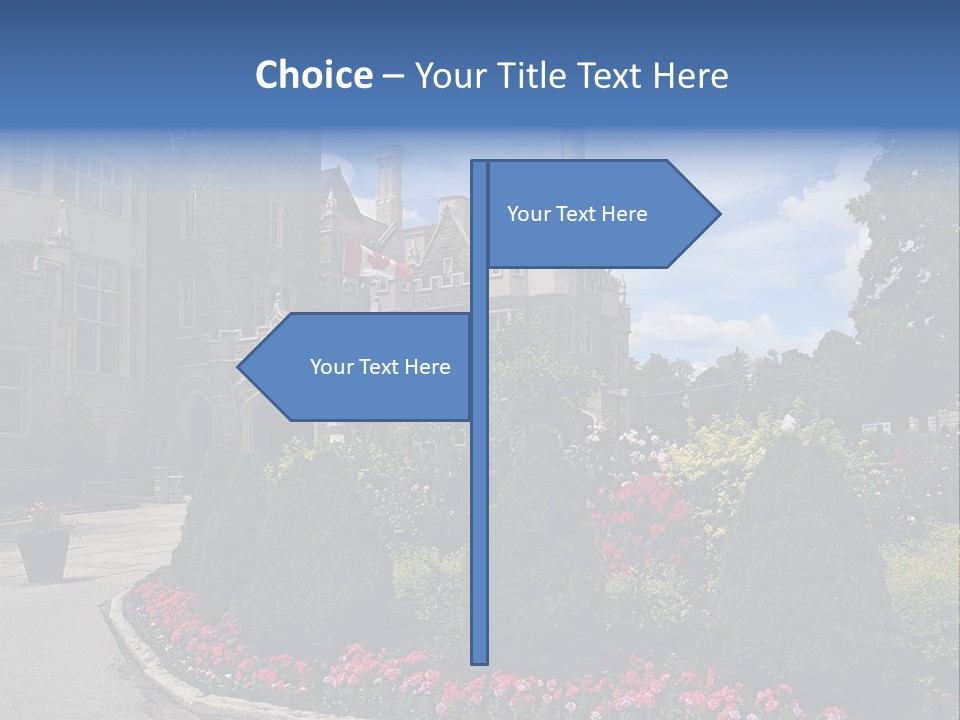 Castle Flowers Casa Loma PowerPoint Template